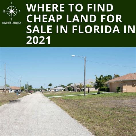 cheapest area to buy land in florida